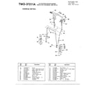MTD 37211A 19" electric mower-handle detail diagram