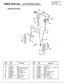 19" electric mower-handle detail