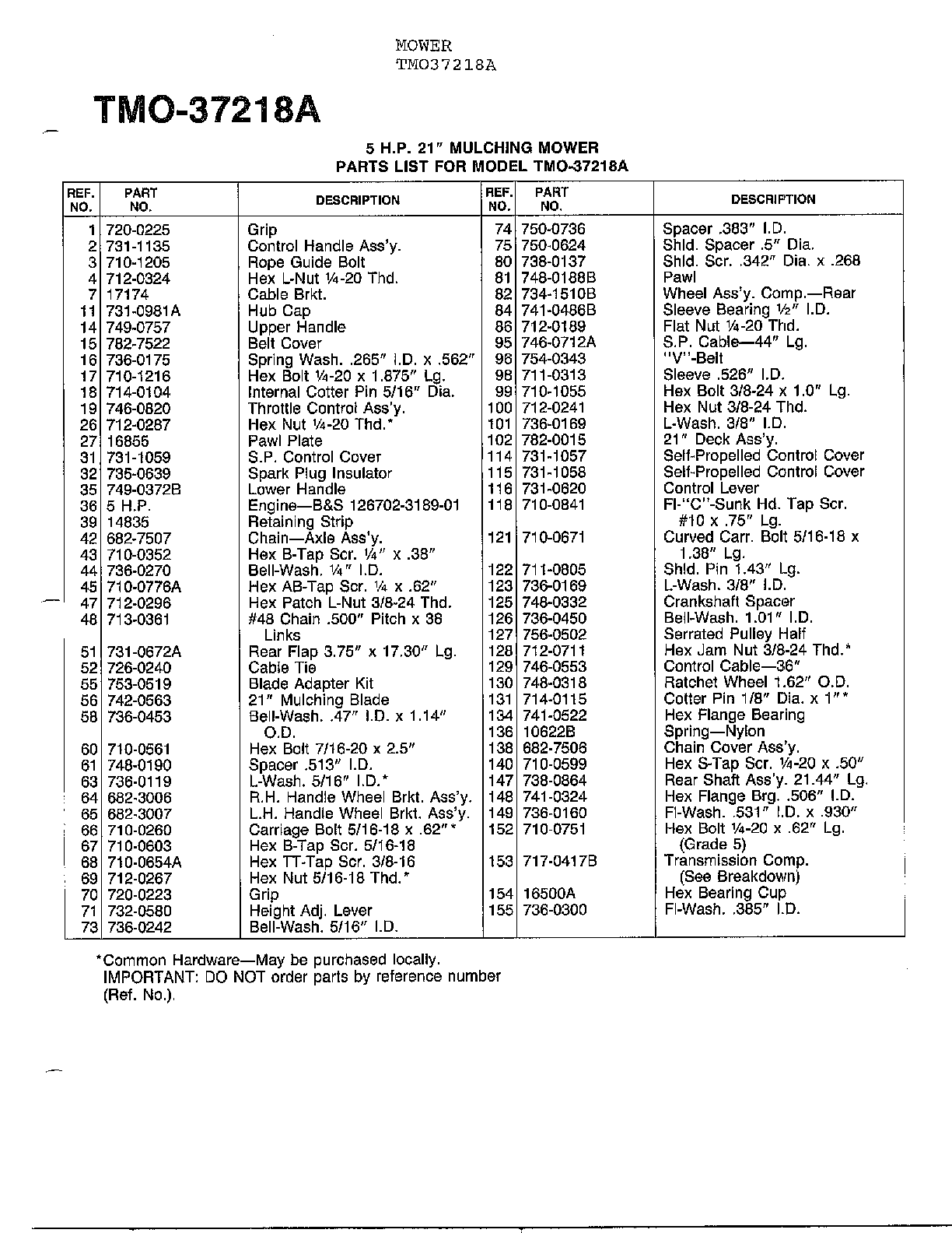 5 hp 21" mulching mower page 3