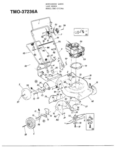 3.5hp 20" rotary mower