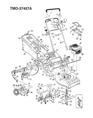 4hp 21" rotary mower