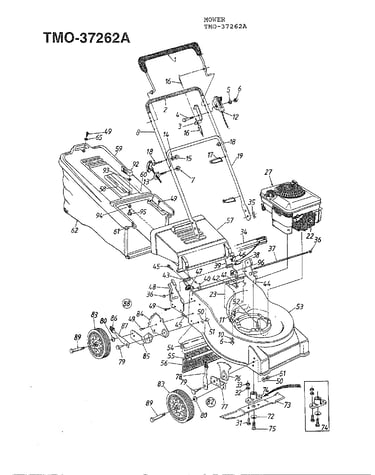 4hp 21" rotary mower