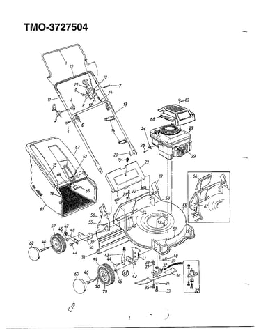 4.5hp 21" rotary mower