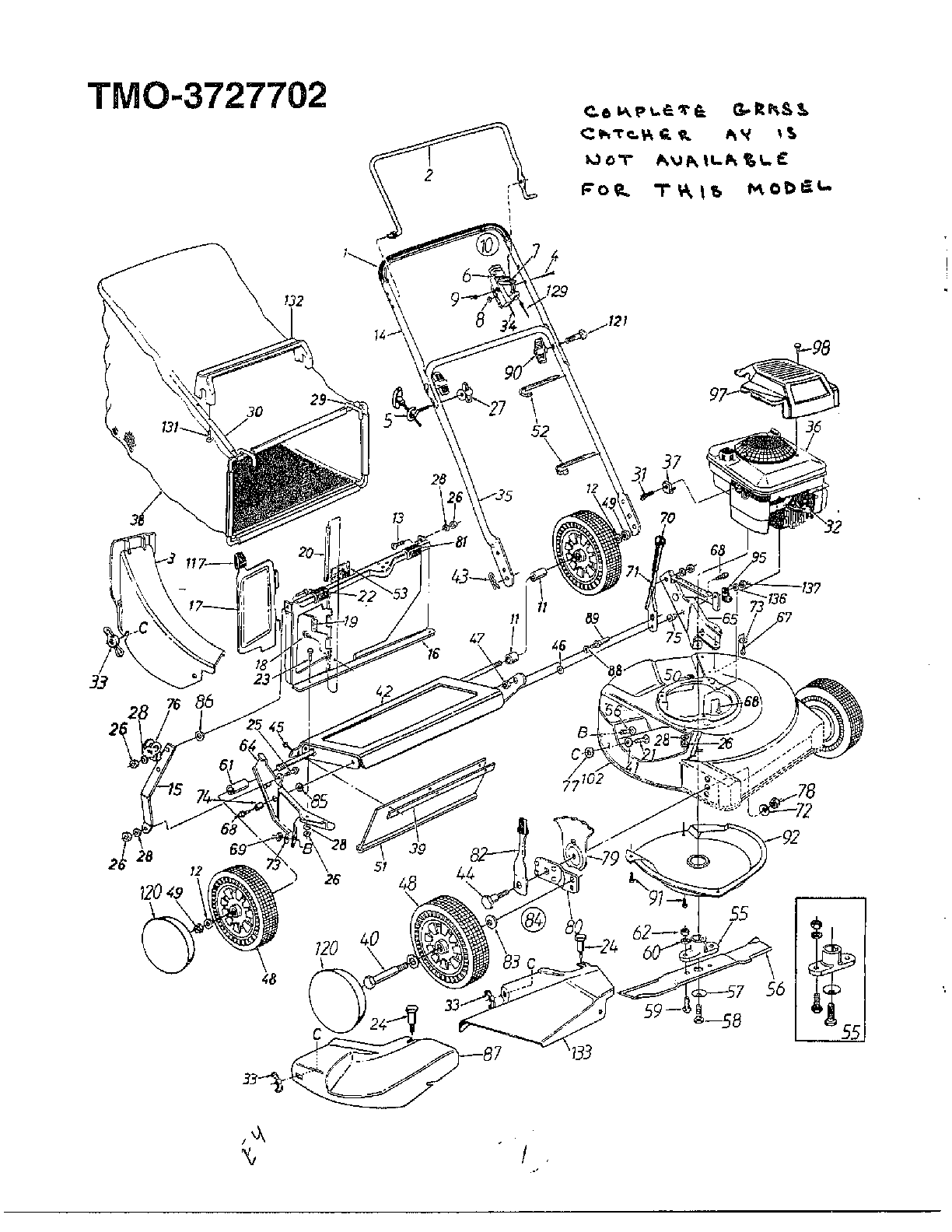 5hp 21" rotary mower