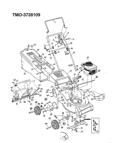 5hp 21" rotary mower