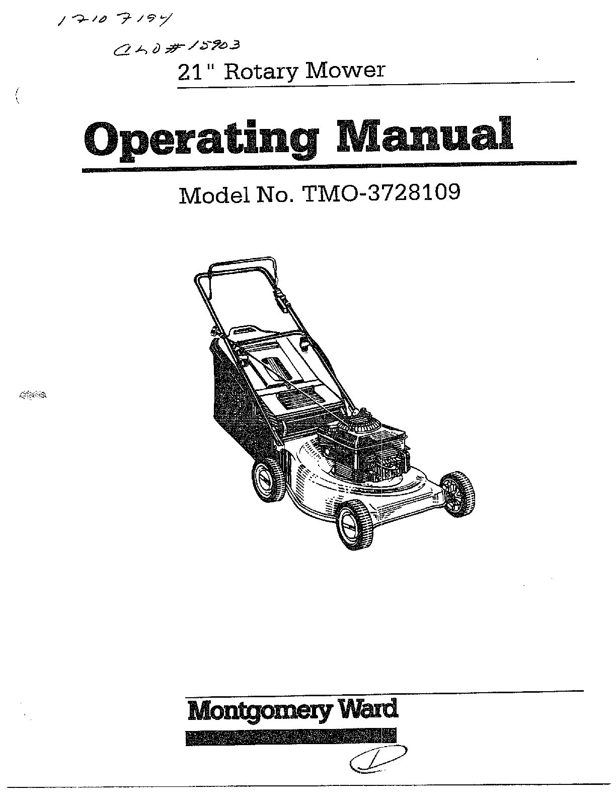 21" rotary mower