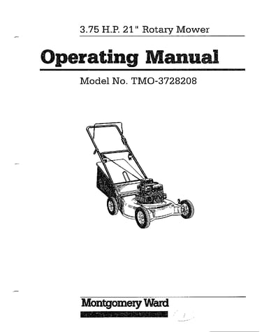 3.75 hp 21" rotary mower