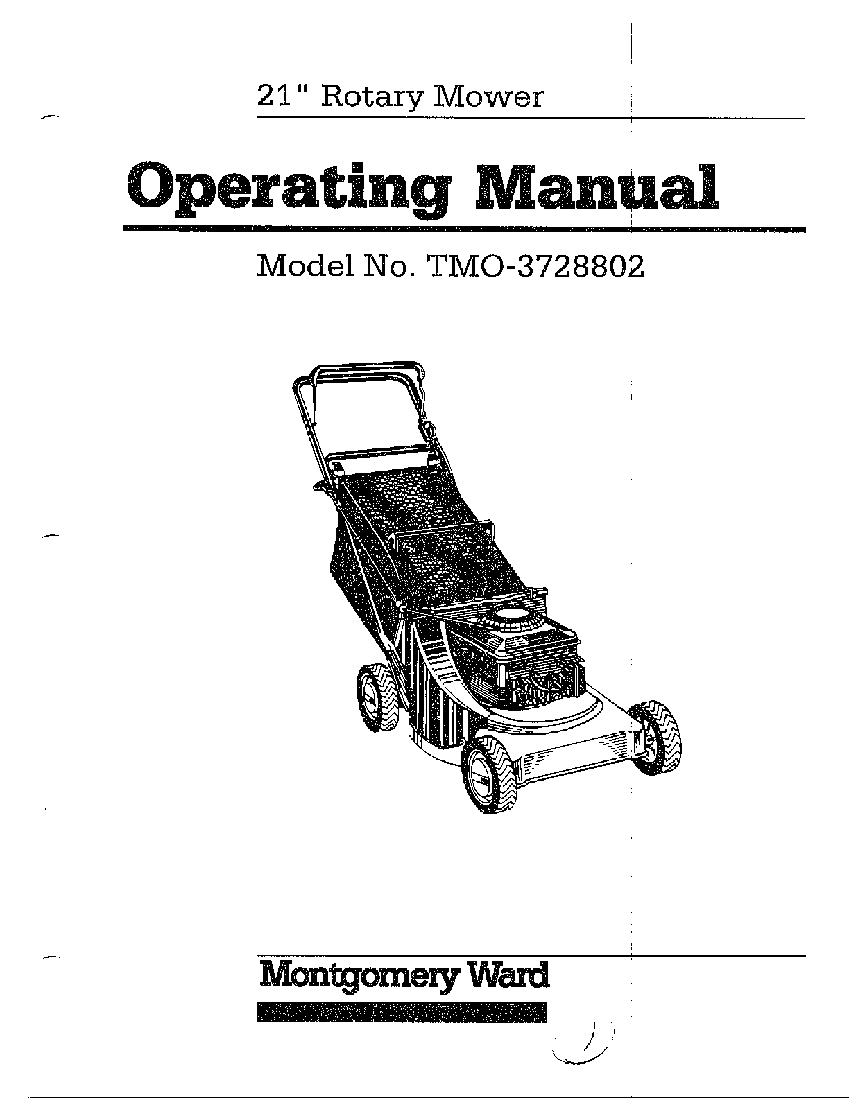 Rotary mower-operating manual