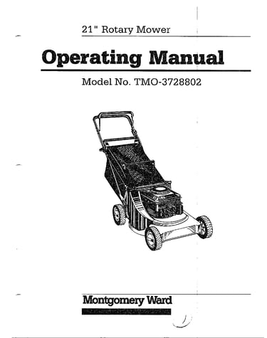 Rotary mower-operating manual