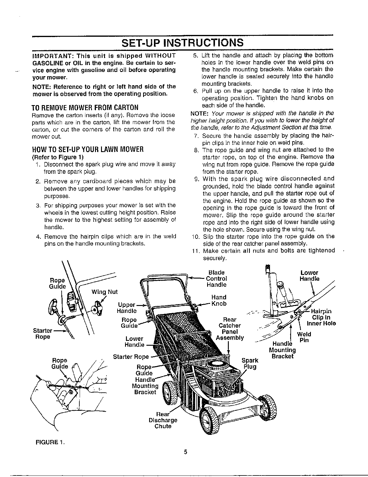 SET-UP INSTRUCTIONS