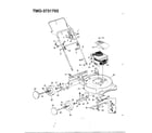 MTD 3731703 4.5hp 20" mulching rotary mower diagram