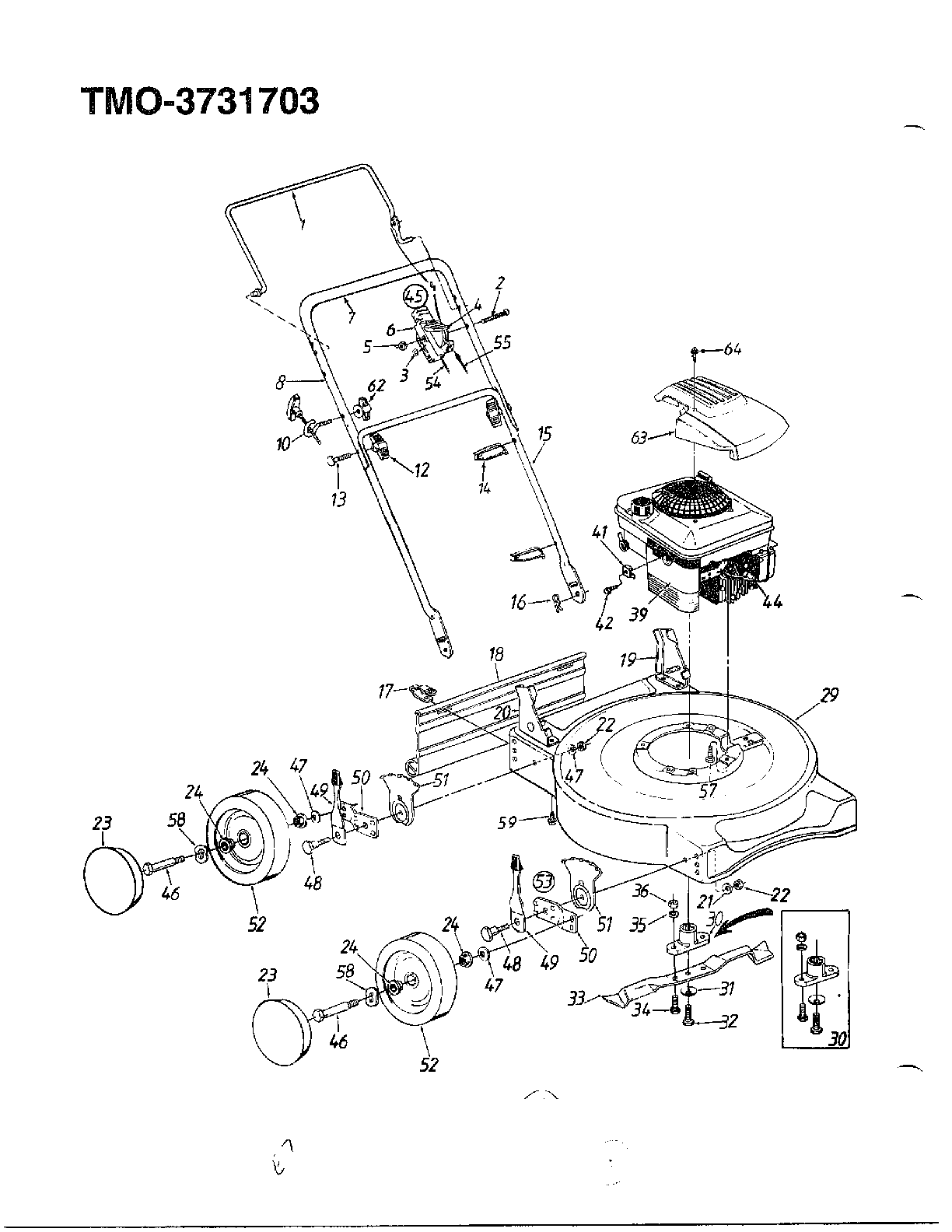 4.5HP 20" MULCHING ROTARY MOWER
