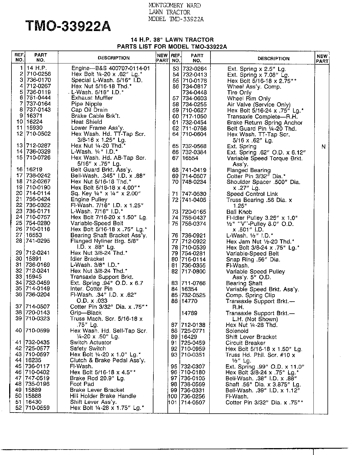 14HP 38" LAWN TRACTOR Page 4