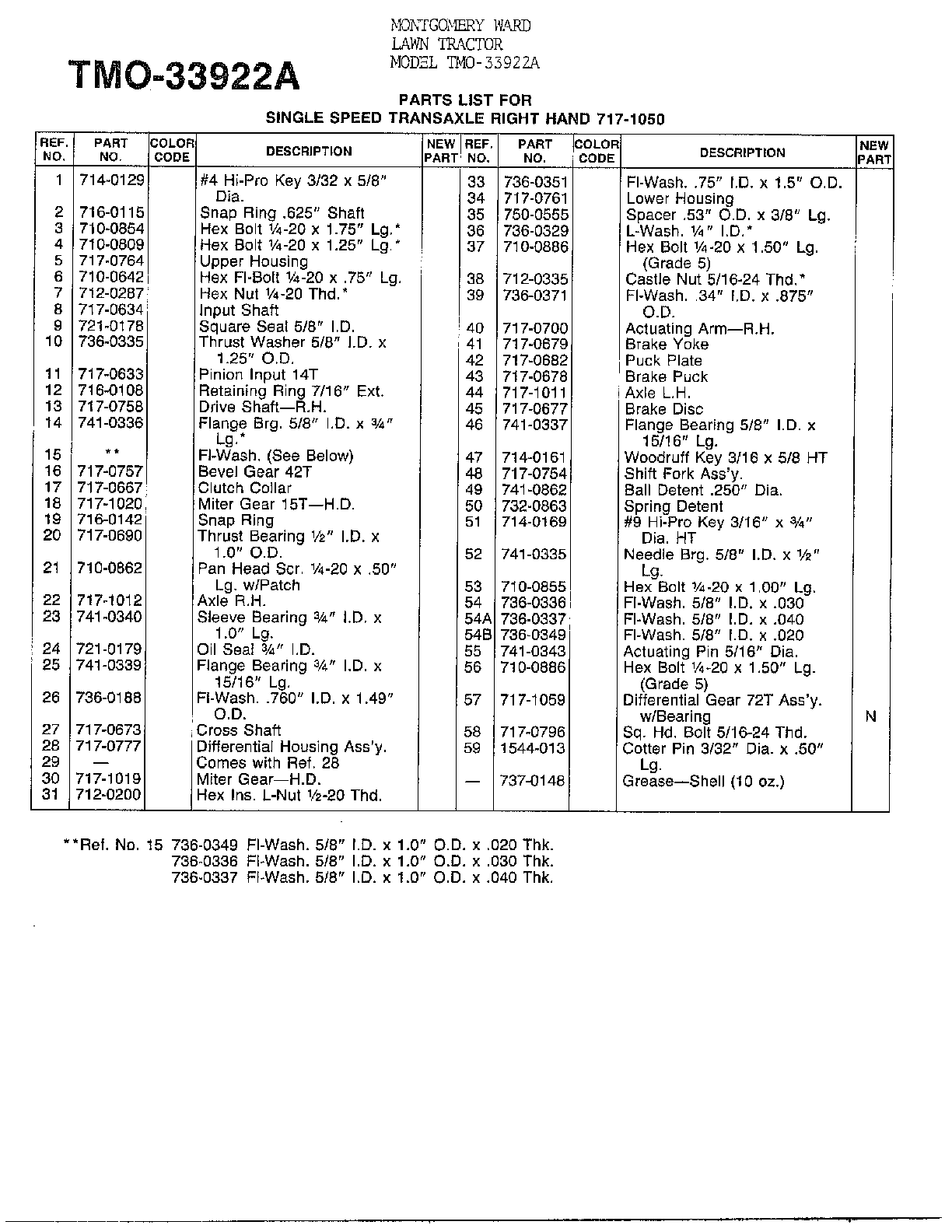 SINGLE SPEED TRANSAXLE Page 2