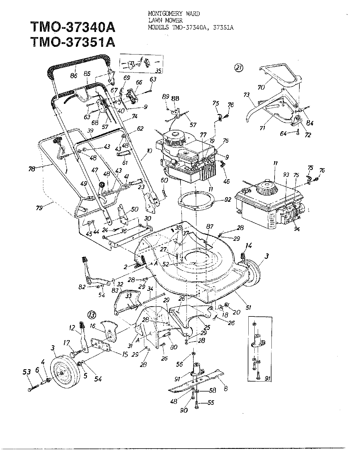 3.5HP 20" REAR DISCHARGE MOWER