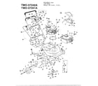 MTD 37340A 3.5hp 20" rear discharge mower diagram