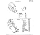 Murray 37352A grass bagger/handle diagram