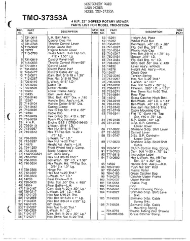Mower complete/notes page 2