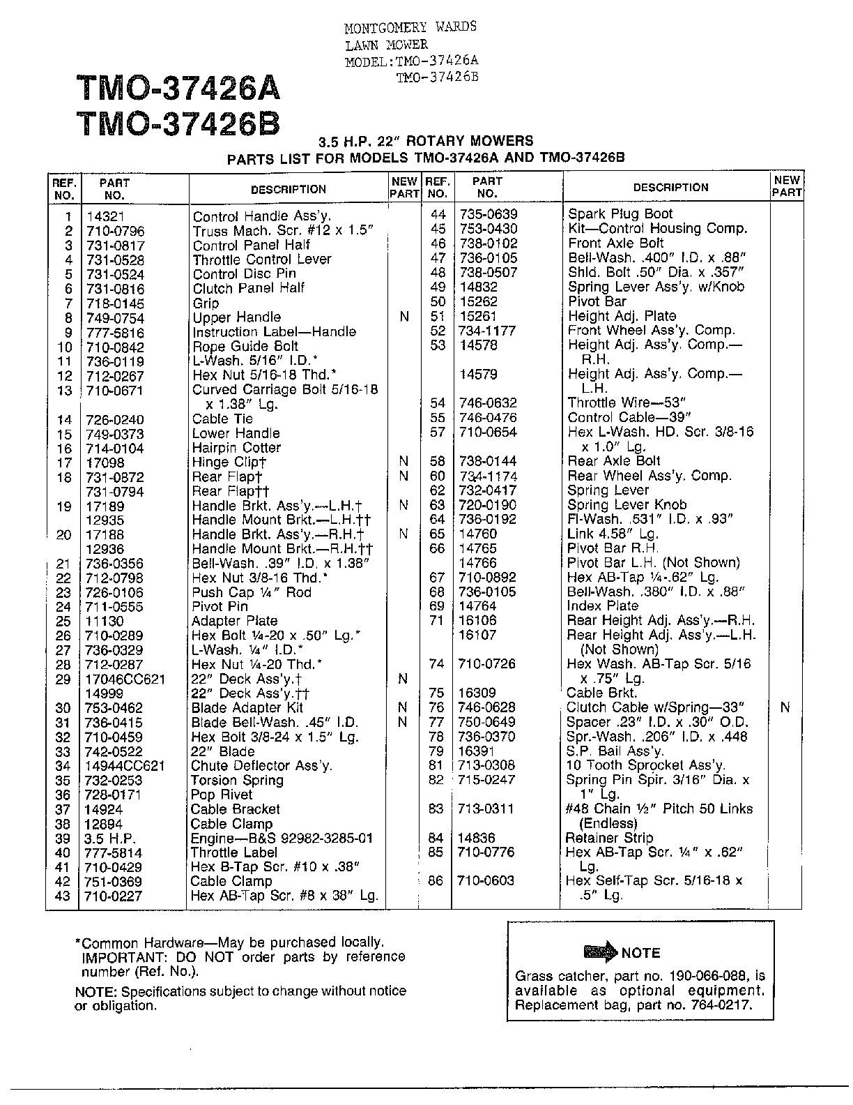 3.5HP 22" ROTARY MOWER Page 2