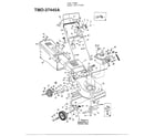 MTD 37445A 3.5hp 21" rotary mower/accessories diagram