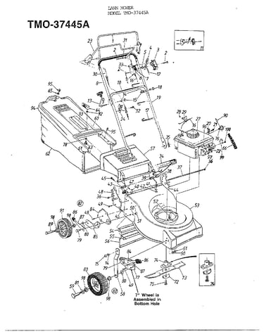 3.5hp 21" rotary mower/accessories