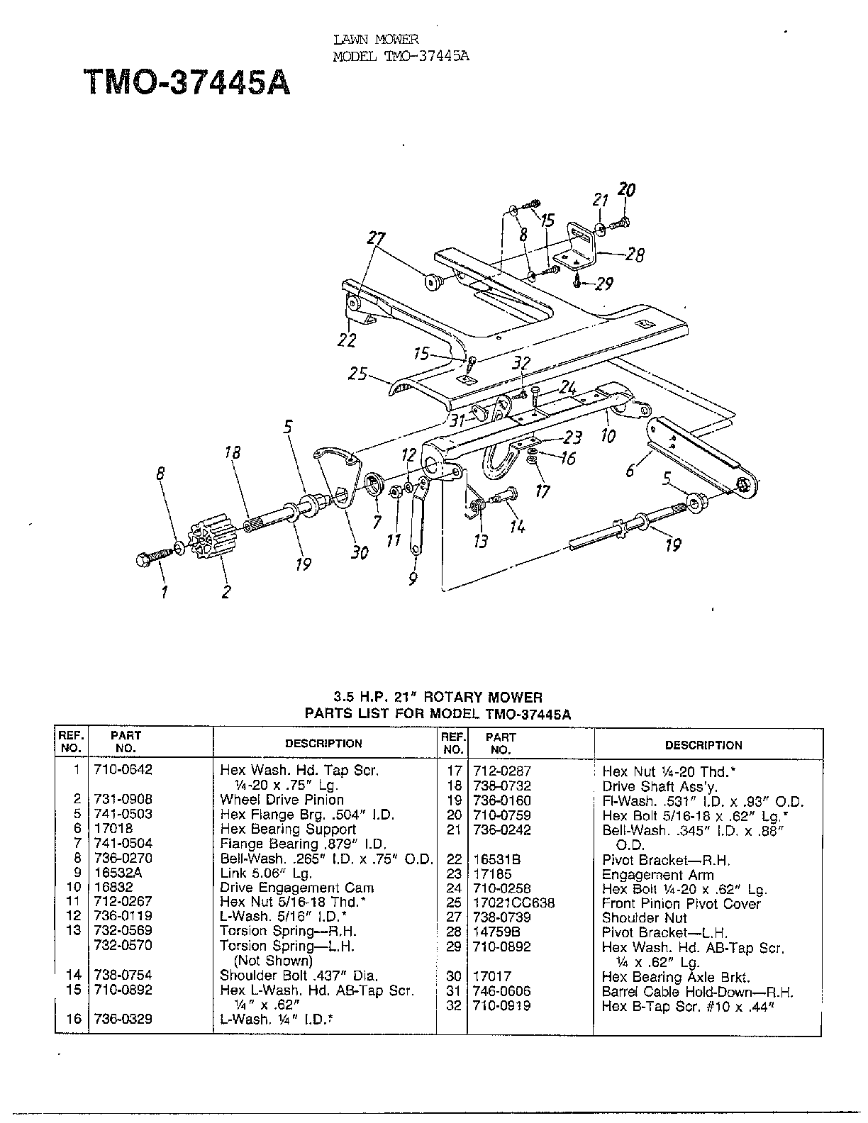 3.5HP 21" ROTARY MOWER