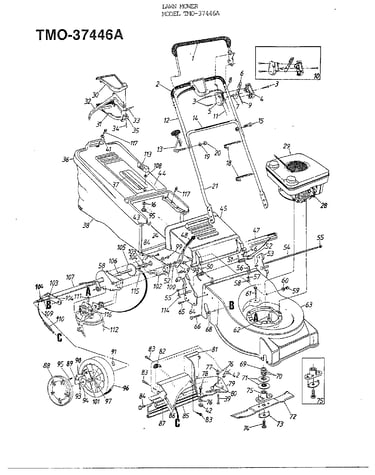 4hp 21" rotary mower