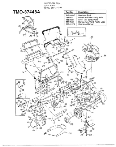 3.5 hp 21" rotary/note