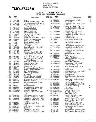 3.5 hp 21" rotary/note page 2