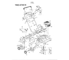 MTD 37461A 5hp 22" rotary mower diagram