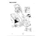 MTD 3747607 5hp 21" rotary mower diagram