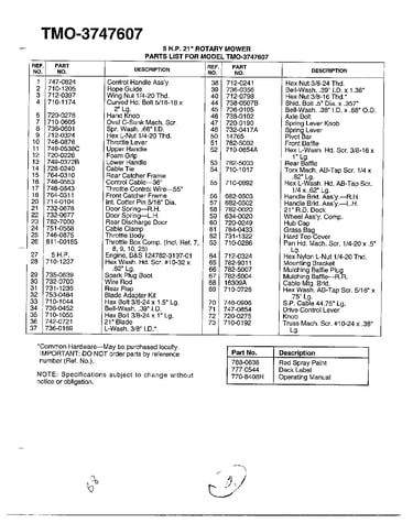 5hp 21" rotary mower page 2