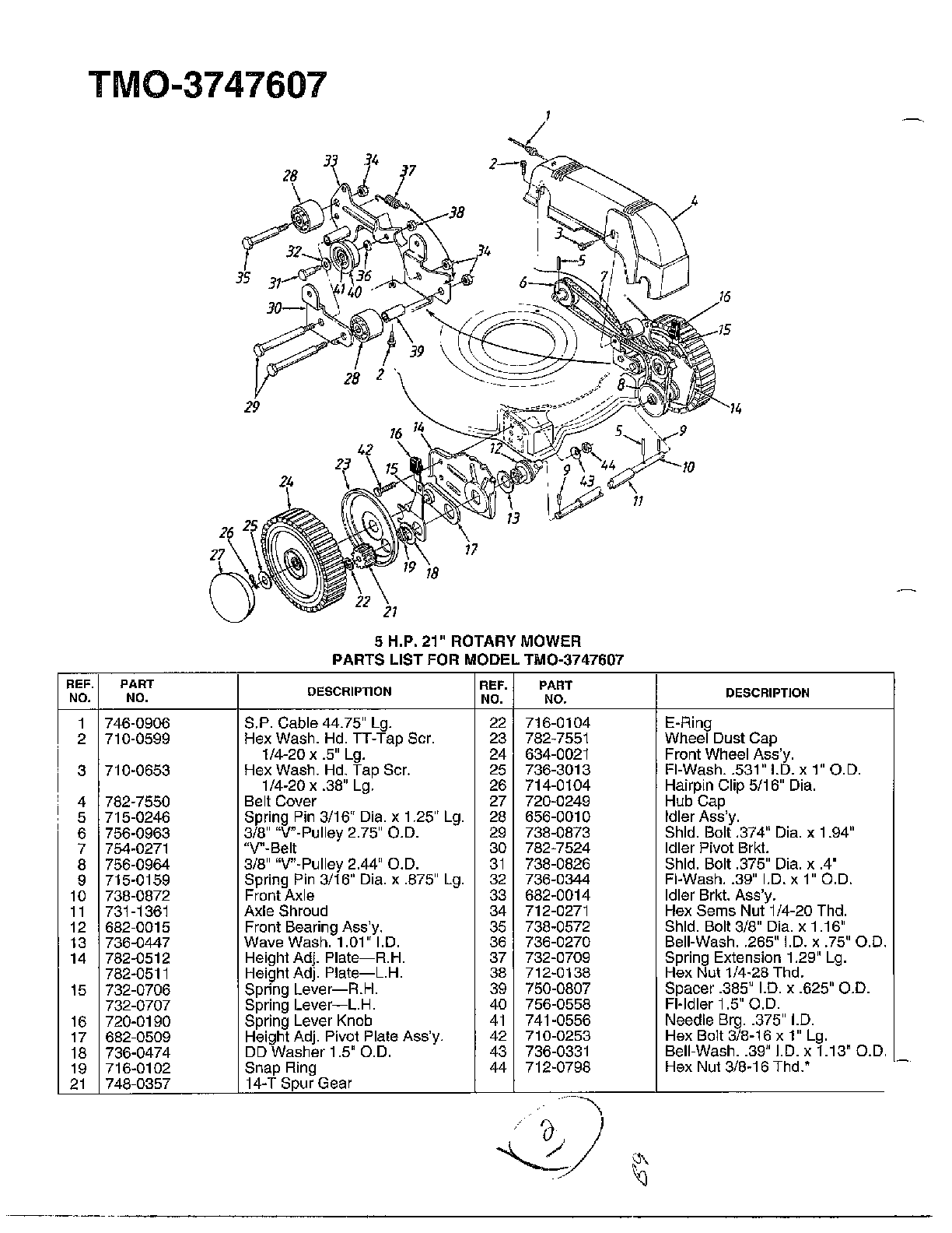 5HP 21" ROTARY MOWER Page 3