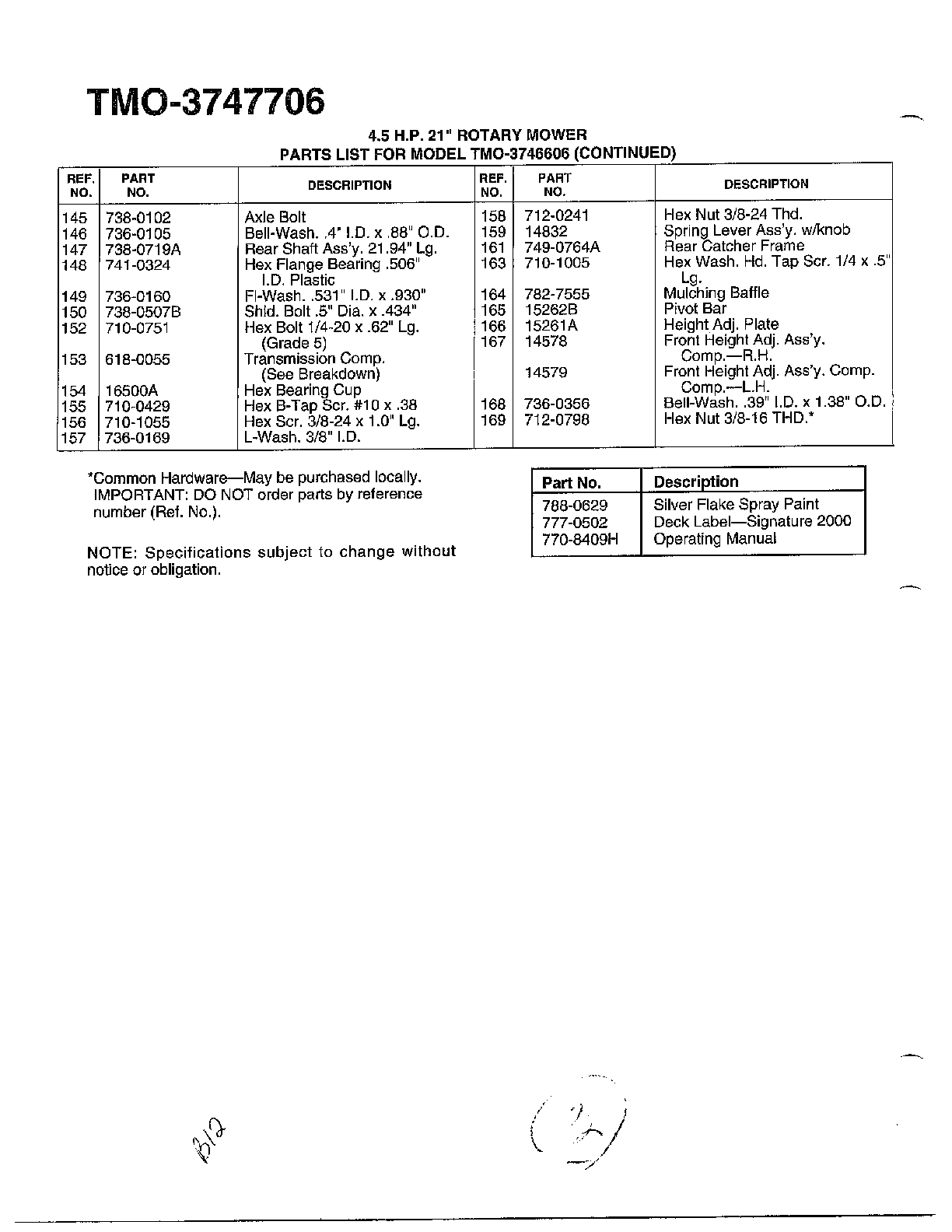 4.5hp 1" rotary mower page 3