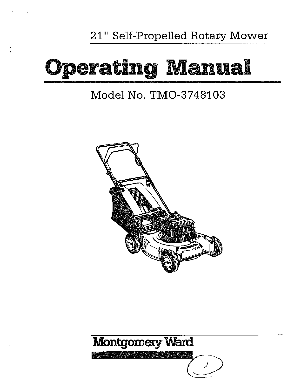 21" self-propelled rotary mower