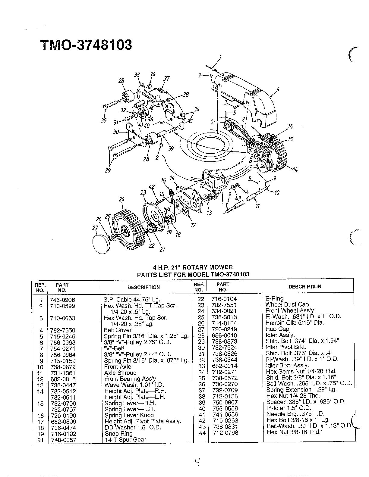 21" rotary mower page 3