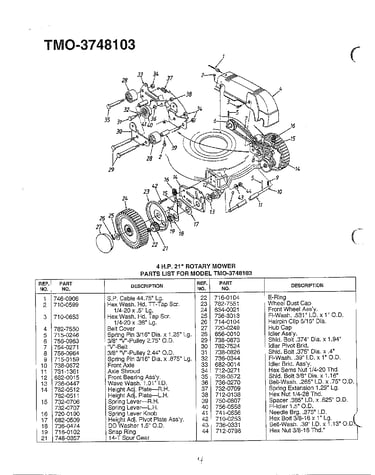 21" rotary mower page 3