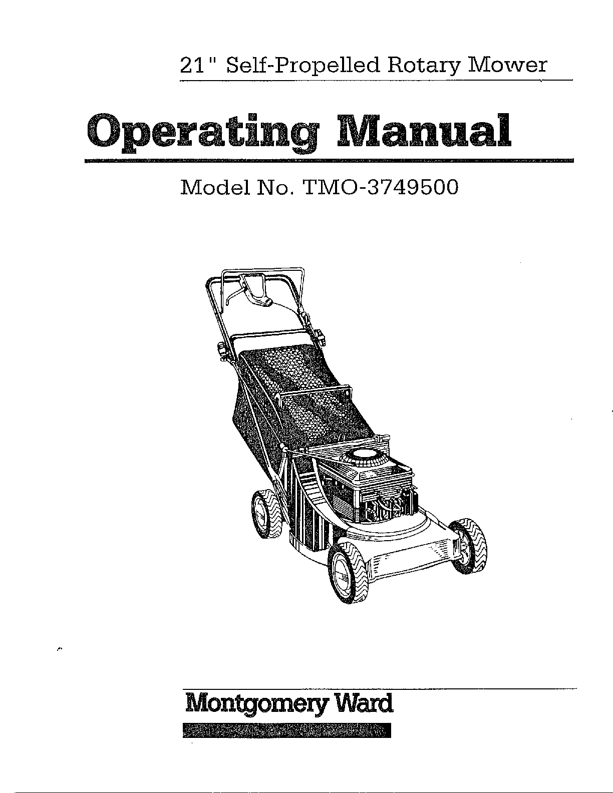 21" self-propelled rotary mower