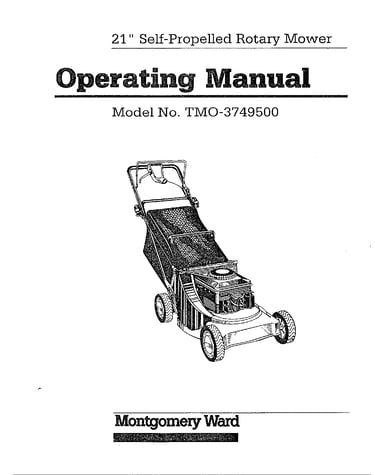 21" self-propelled rotary mower