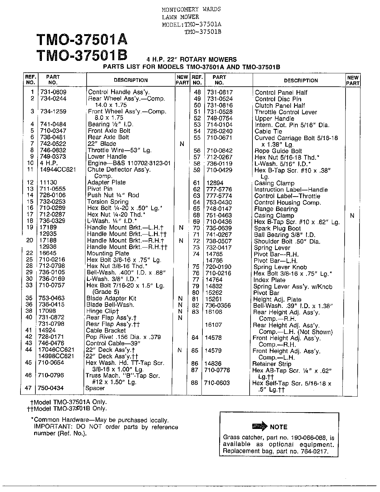 4HP 22" ROTARY MOWERS Page 2