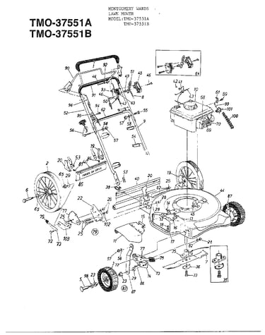 4hp 22" rotary mower