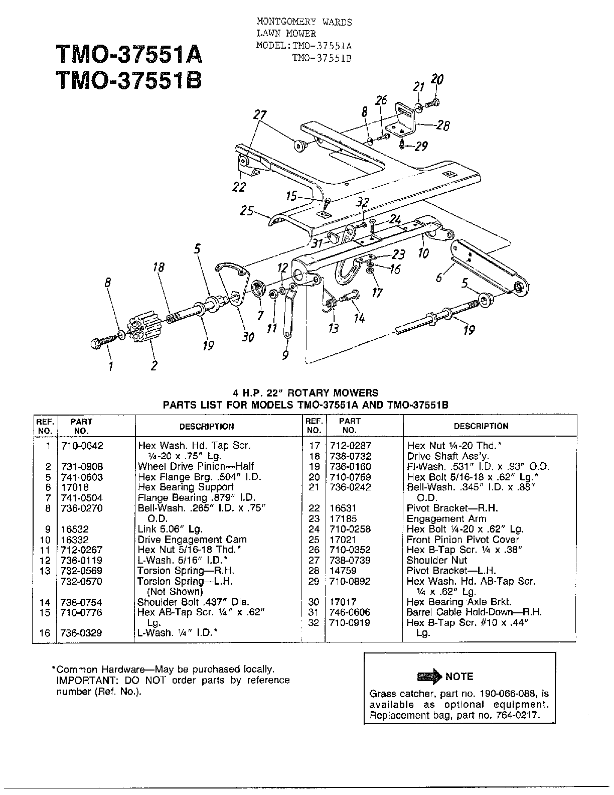 3.5hp 22" rotary mower