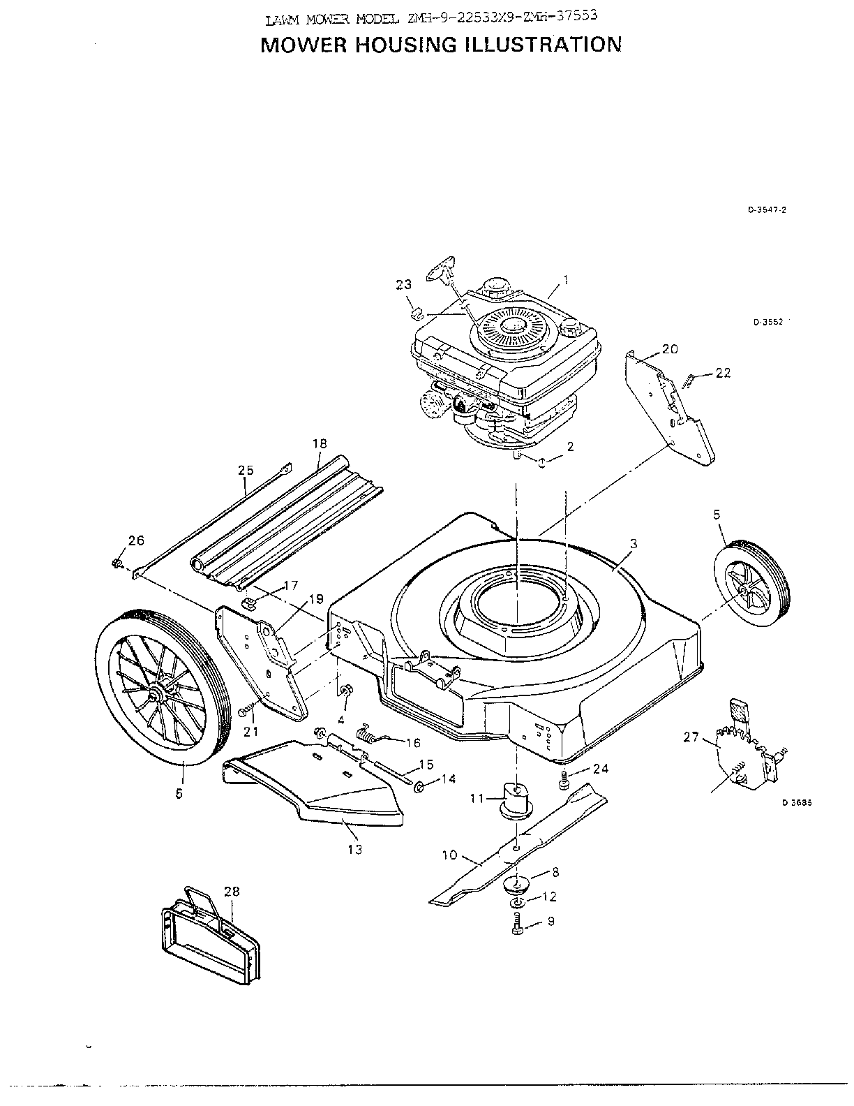 MOWER HOUSING