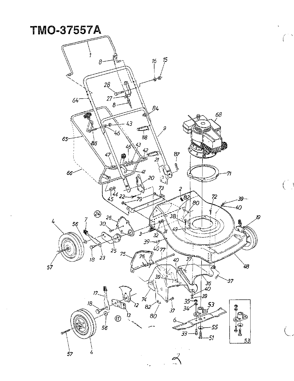 3.5" 20" rotary mower