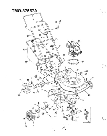 3.5" 20" rotary mower