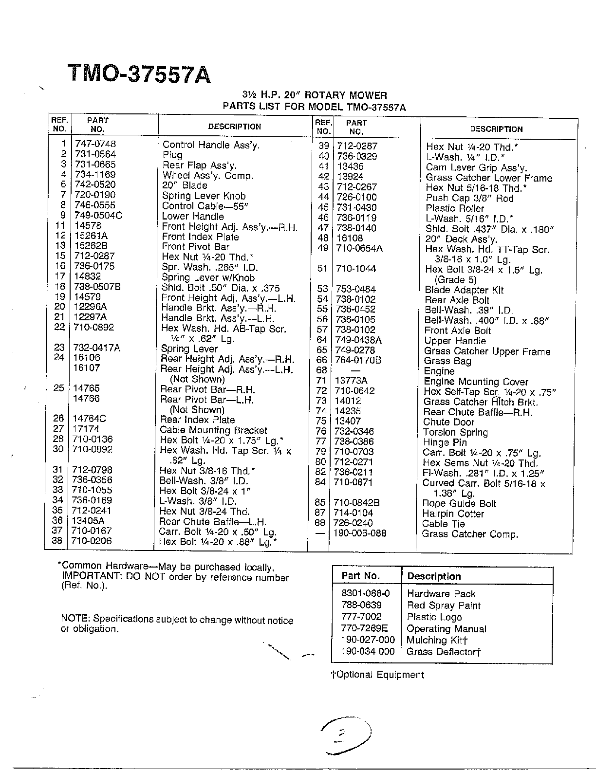 3.5" 20" rotary mower page 2