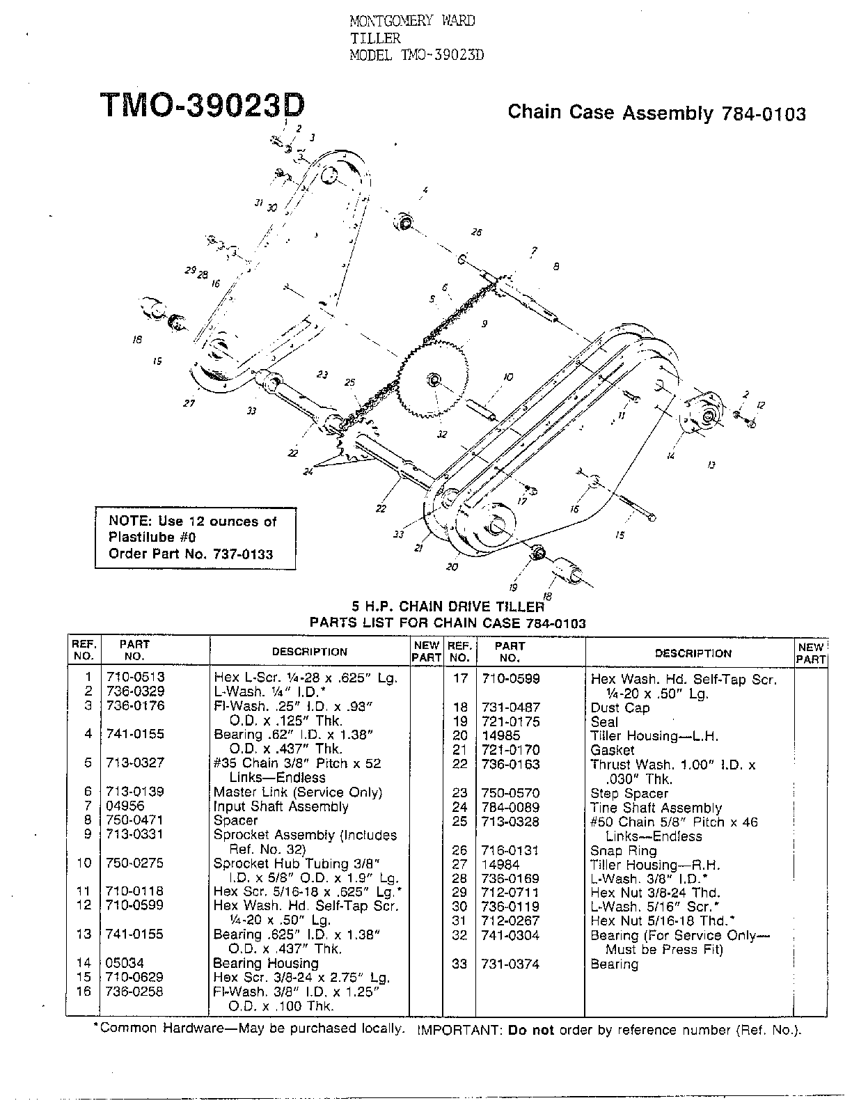 5HP CHAIN CASE ASSEMBLY
