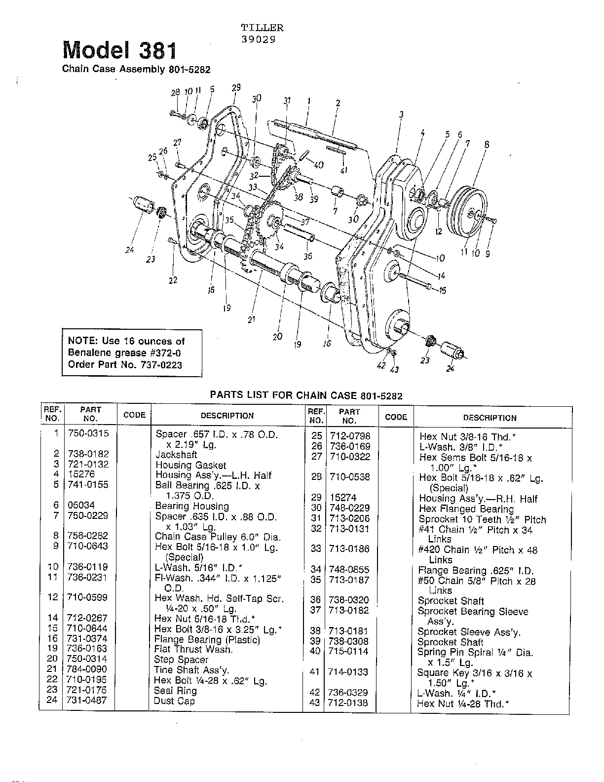 Chain case assembly