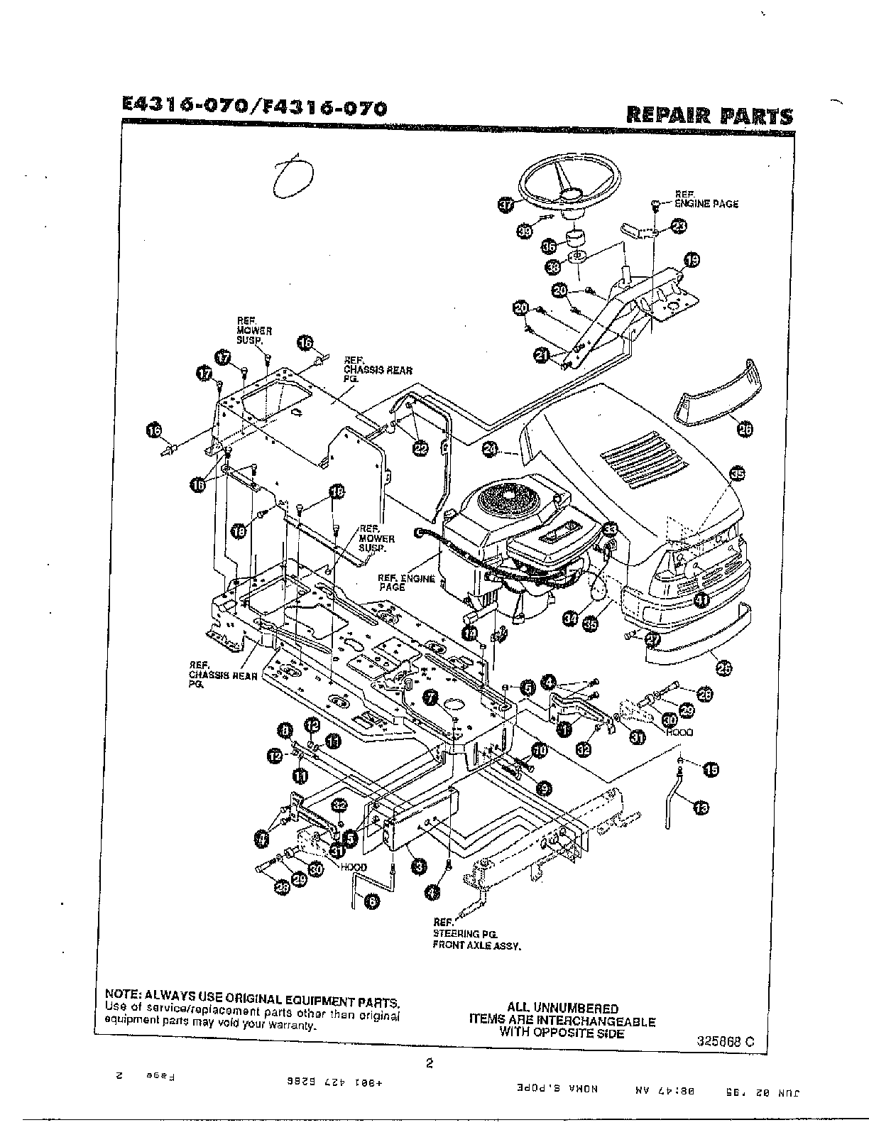 Chassis/hood assembly