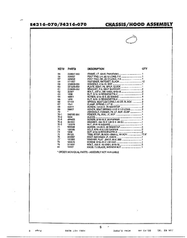Chassis/hood assembly page 4